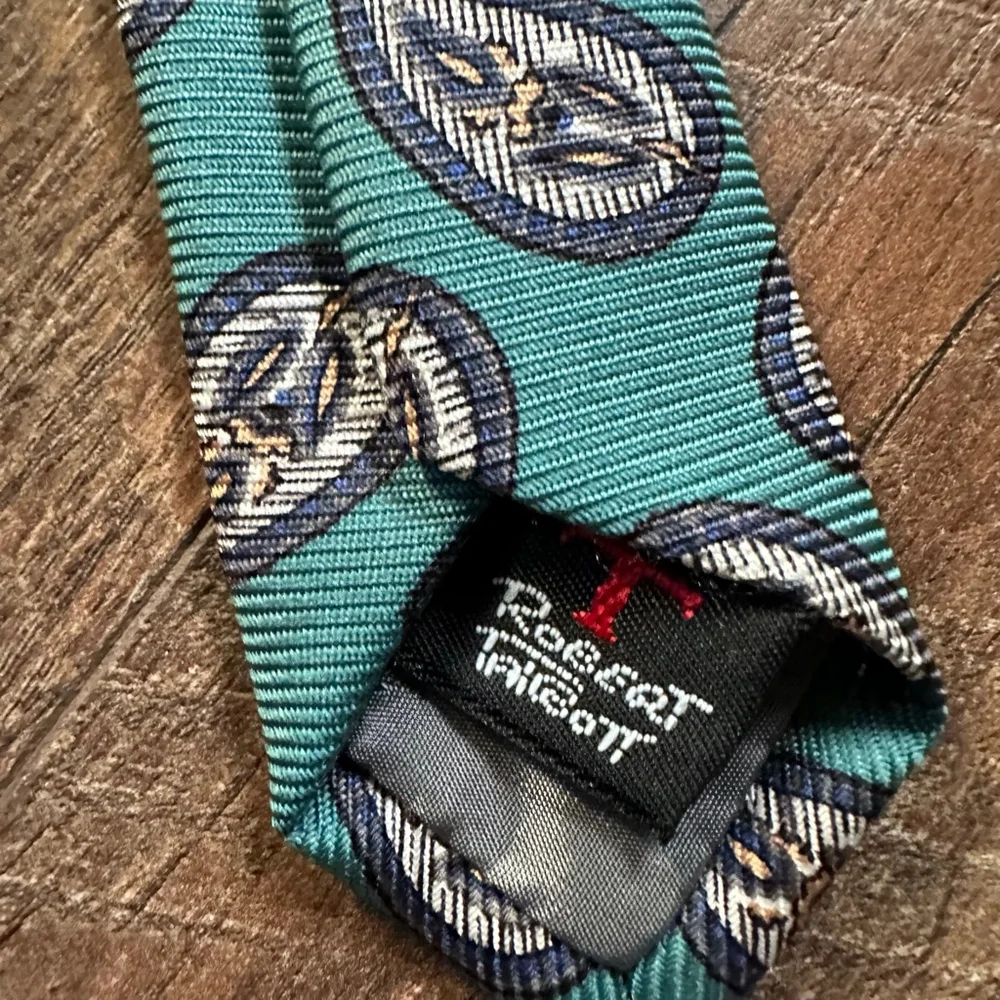 Men's Robert Talbott Teal Paisley Silk Tie One Size